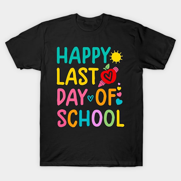 Happy Last Day Of School Teacher Student Boy Girl T-Shirt by Navarra